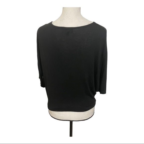 Lucky brand womens blouse short sleeve size medium knot tie on bottom wrap - Picture 5 of 9